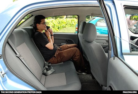 New Proton Saga - Shannon in the back seat